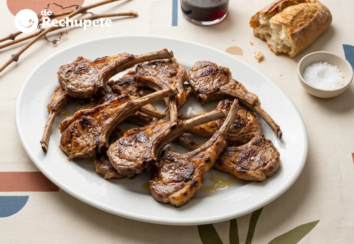 Chuletillas al sarmiento, la brasa más riojana para disfrutar el cordero