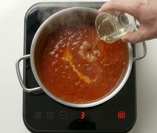 Crestas de gallo guisadas, una receta de casquería con salsa para mojar pan