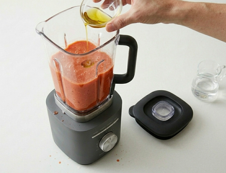 Gazpacho de fresas o fresón, una sopa fría con tomate y fruta de verdad