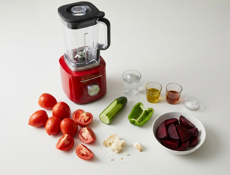 Gazpacho de remolacha, la versión con tomate que queda fina y bien fría