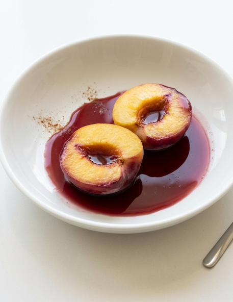 Melocotón con vino riojano, el postre de verano que se sirve bien frío