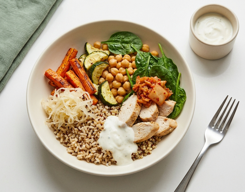 Menú funcional para la salud intestinal: fibra, fermentados y platos que apetecen de verdad
