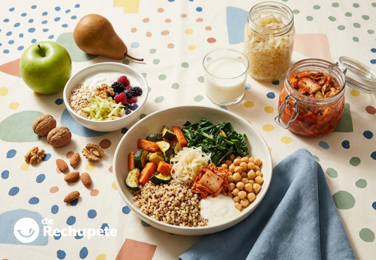 Menú funcional para la salud intestinal: fibra, fermentados y platos que apetecen de verdad