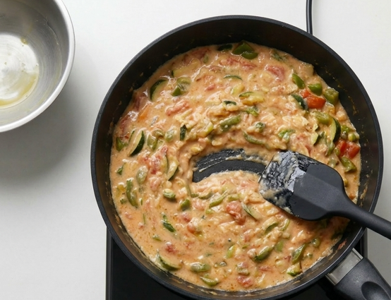 Pisto riojano, una receta de verduras con huevo cremosa y muy fácil