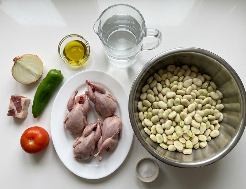 Pochas con codornices. Receta riojana de cuchara para comer bien