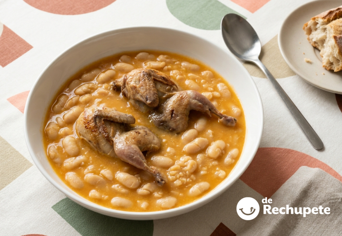 Pochas con codornices. Receta riojana de cuchara para comer bien