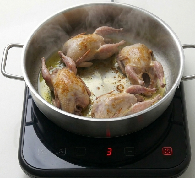Pochas con codornices. Receta riojana de cuchara para comer bien