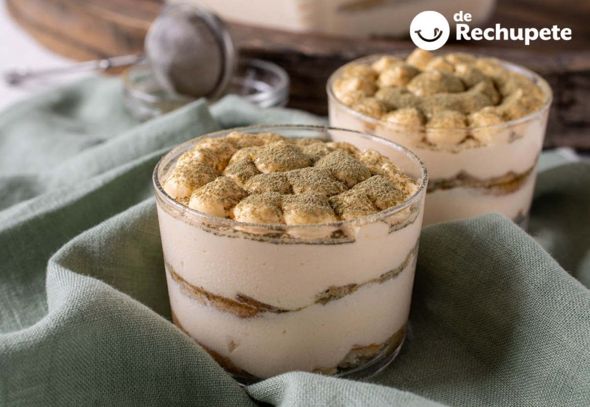 Tiramisú de té matcha. Receta fácil, cremosa y con un toque diferente