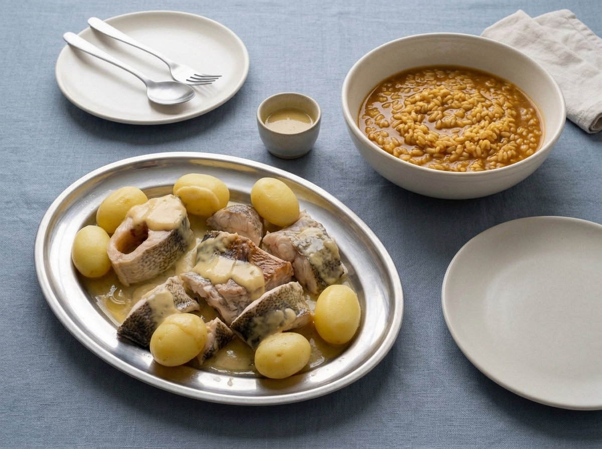 Bullit de peix ibicenco, con alioli y arroz caldoso en dos vuelcos
