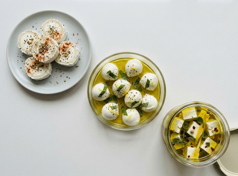 Aromatizar quesos para ensaladas, qué poner a cada tipo y cuánto tiempo dejarlo