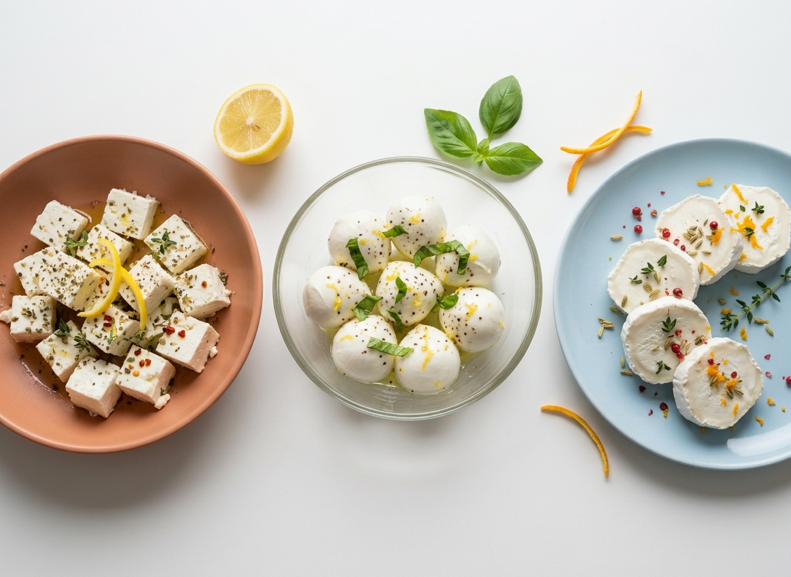 Aromatizar quesos para ensaladas, qué poner a cada tipo y cuánto tiempo dejarlo