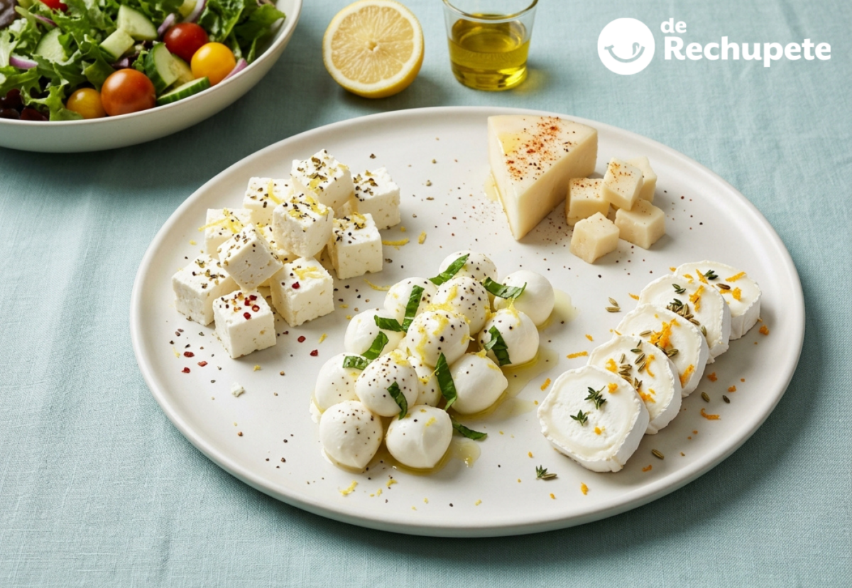 Aromatizar quesos para ensaladas, qué poner a cada tipo y cuánto tiempo dejarlo