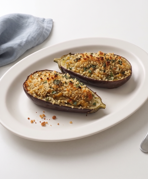 Berenjenas rellenas a la menorquina, la versión tradicional sin carne
