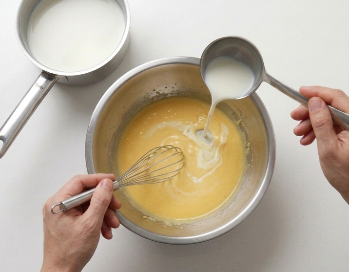 Canónigo lebaniego, merengue caramelizado al horno sobre natillas