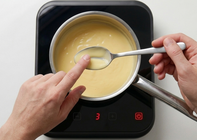 Canónigo lebaniego, merengue caramelizado al horno sobre natillas