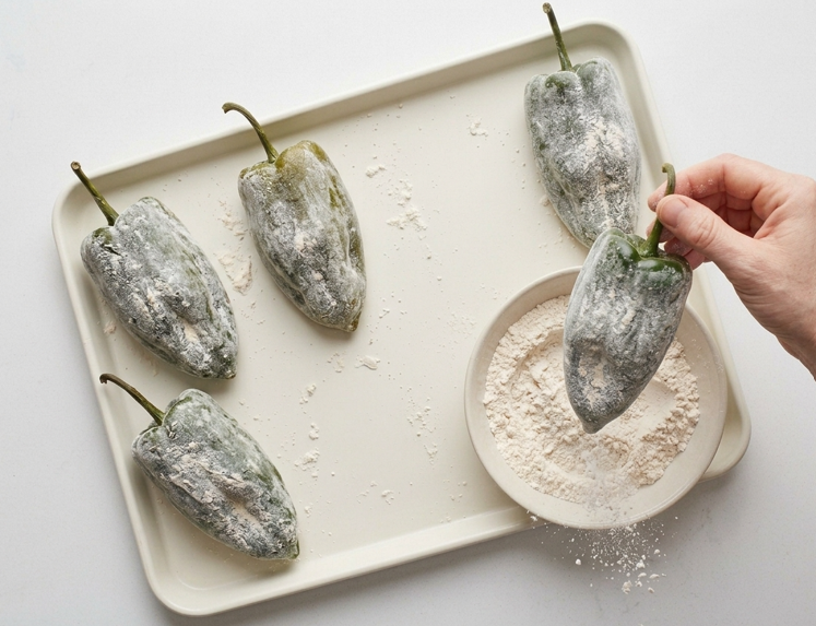 Chiles en nogada, receta poblana con picadillo, capeado y salsa de nuez