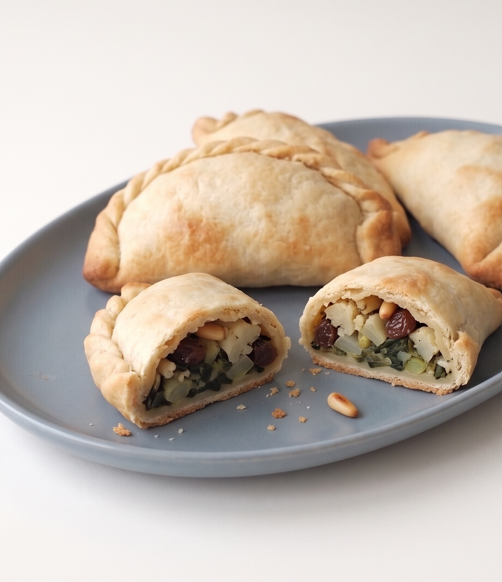 Cocarrois mallorquines de verdura, hechos con masa salada