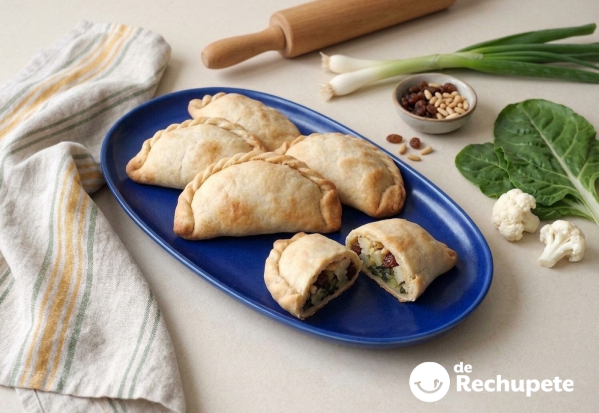 Cocarrois mallorquines de verdura, hechos con masa salada