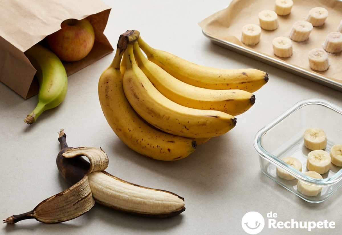 Cómo guardar los plátanos y las bananas para que duren más sin ponerse marrones