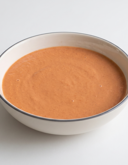 Crema fría de tomate y almendra, a medio camino entre el gazpacho y el ajoblanco