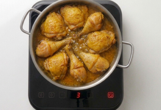 Escaldums de pollo, un guiso mallorquín con salsa de almendras
