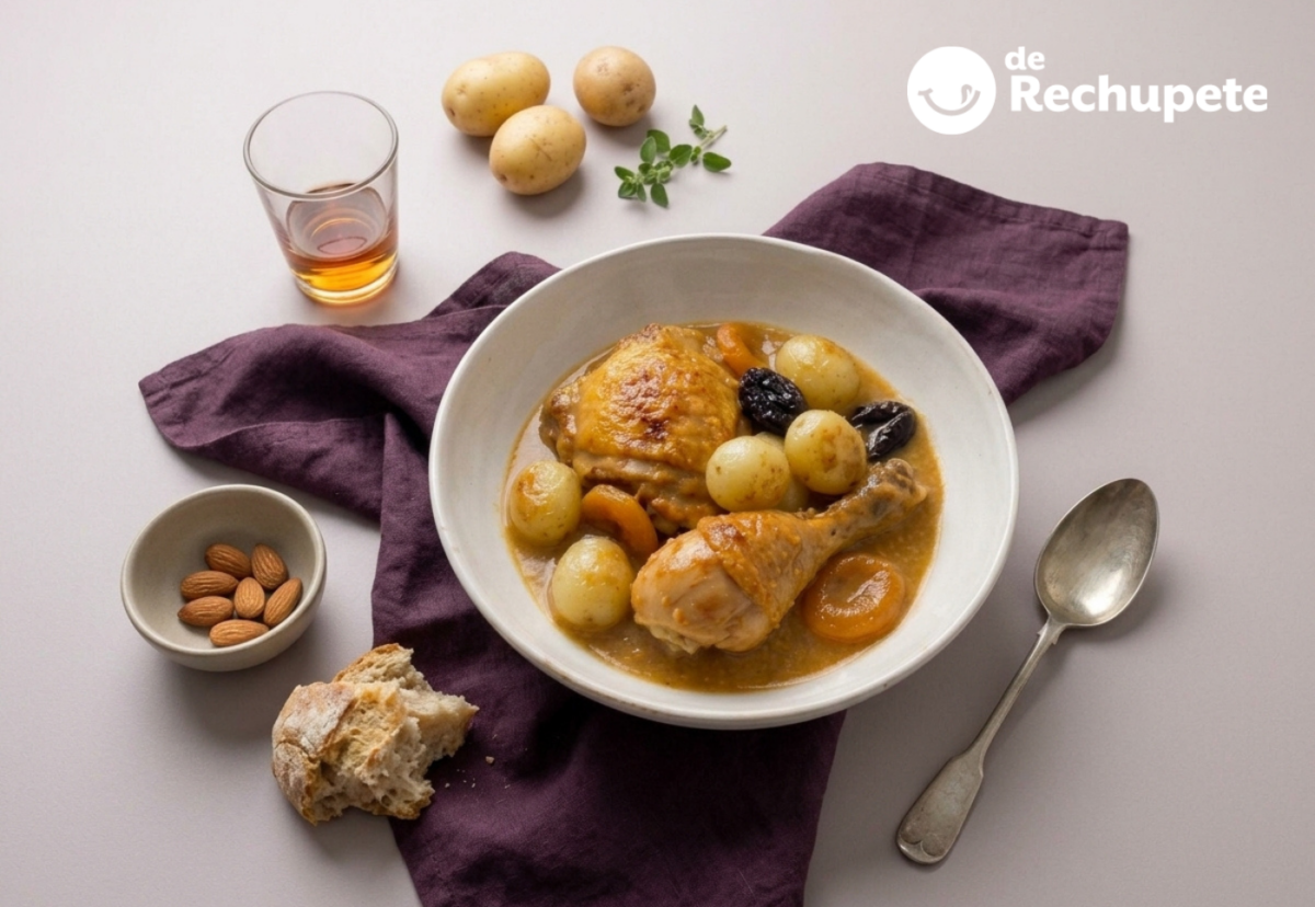Escaldums de pollo, un guiso mallorquín con salsa de almendras