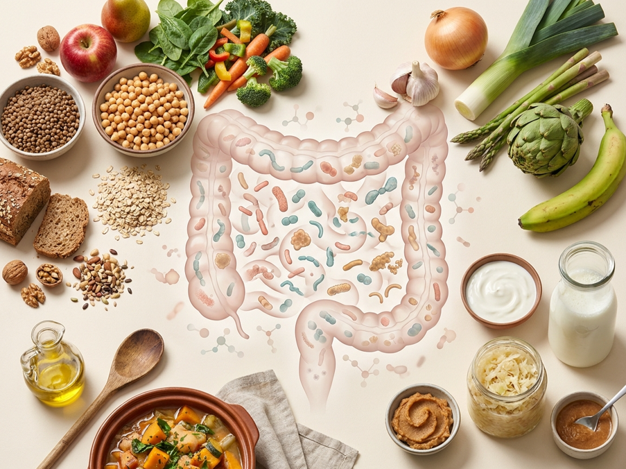 Menú semanal para cuidar la microbiota: recetas fáciles con fibra, fermentados y comida casera
