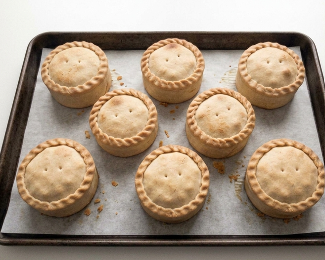 Panades mallorquinas de cordero y guisantes, cómo formarlas y hornearlas bien