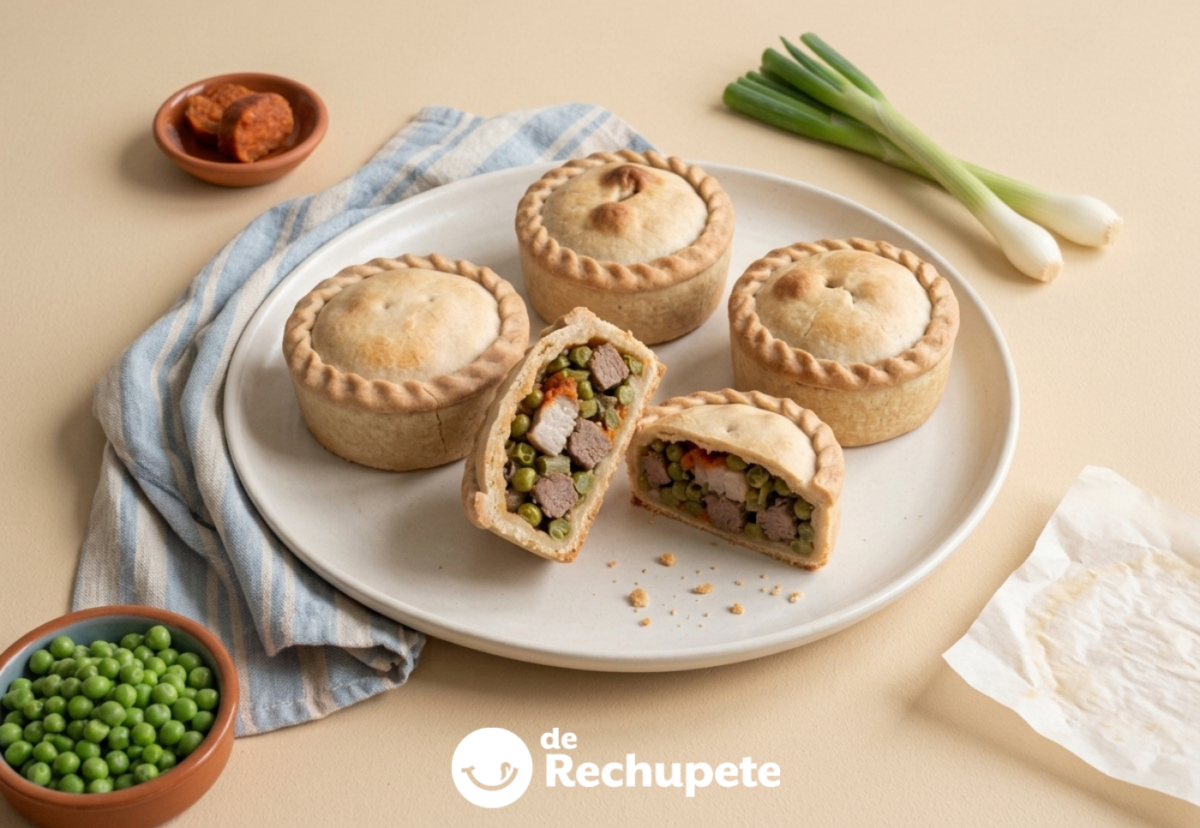 Panades mallorquinas de cordero y guisantes, cómo formarlas y hornearlas bien
