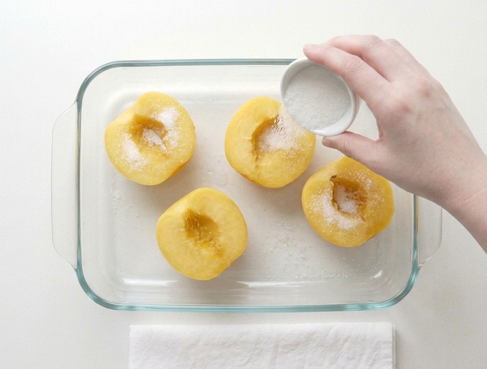 Peach Melba de Escoffier con montaje en copa, nata y frambuesas