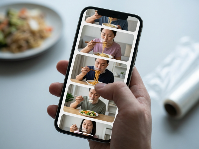 Plastic eating, la moda viral de comer con plástico en la boca y por qué es una mala idea