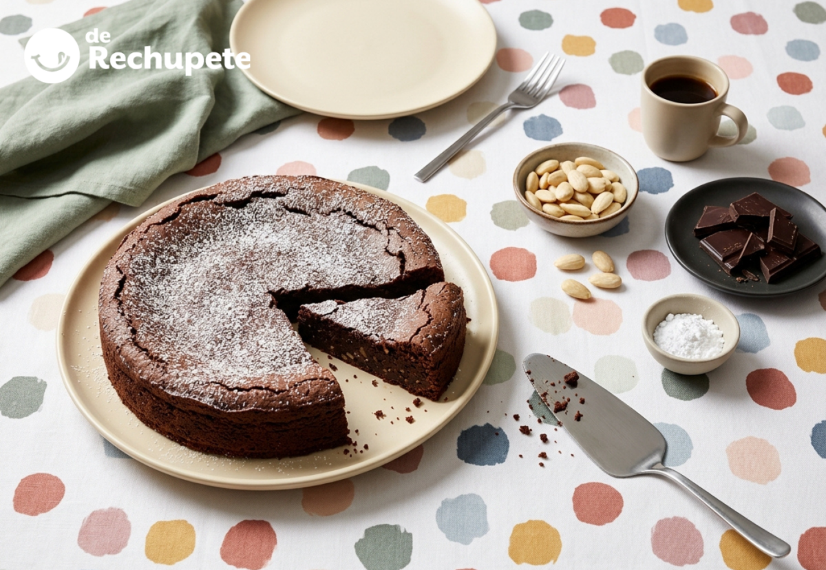 Torta caprese, el pastel de chocolate y almendra que queda húmedo por dentro