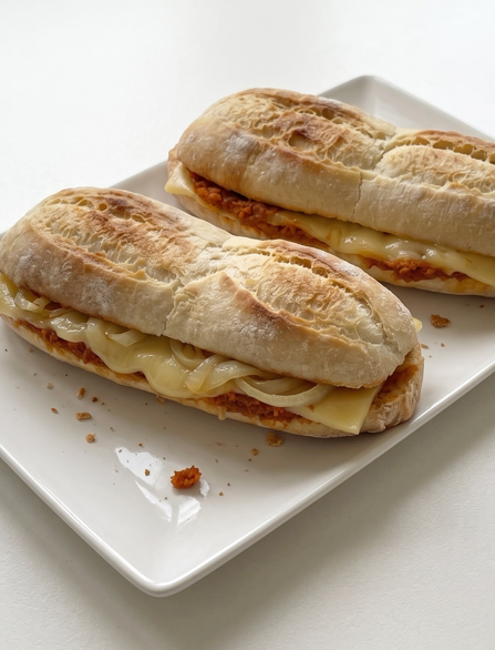 Almussafes, el bocadillo valenciano de sobrasada, queso y cebolla