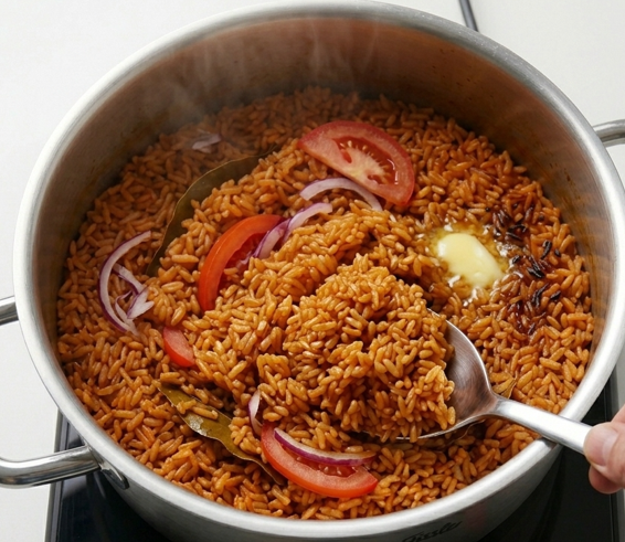 Arroz jollof nigeriano, el arroz rojo de África occidental