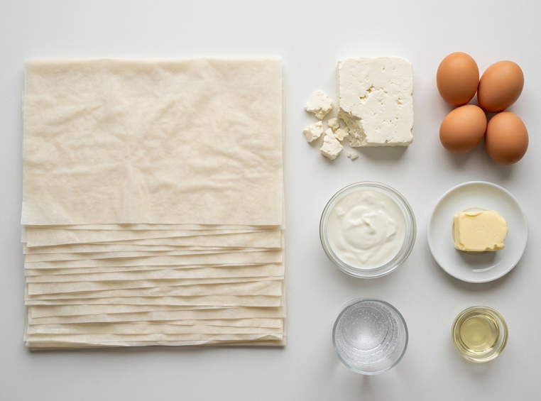 Banitsa búlgara, pastel salado de queso con masa filo
