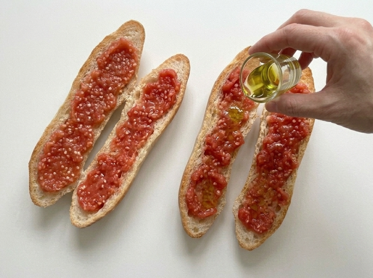 Bocadillo La Catalana de Murcia, el clásico de jamón serrano y tomate de los bares murcianos