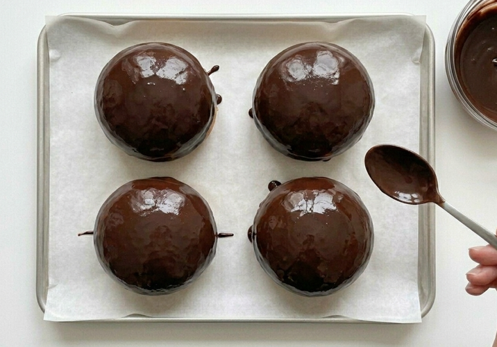 Chinitos de Almería, el bollo de crema y chocolate que se corta en media luna