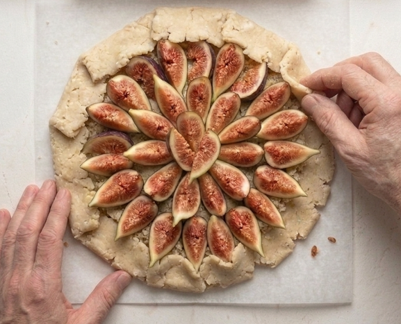 Galette de higos, una tarta rústica de masa crujiente y centro jugoso