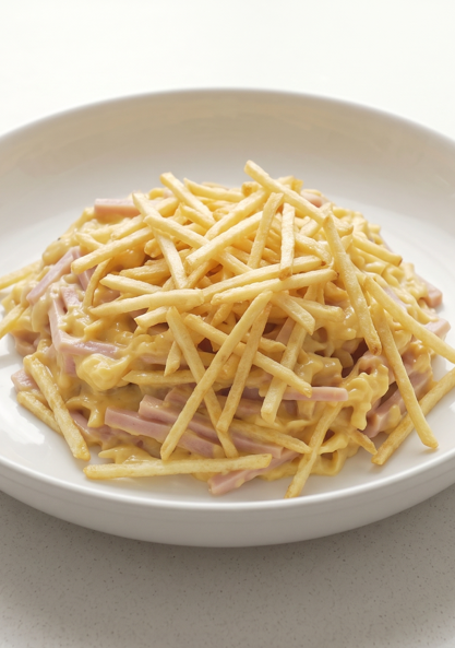 Gramajo, el revuelto argentino de jamón y patatas paja