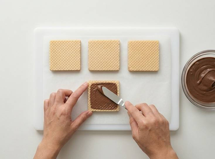 Huesitos caseros, capas crujientes cubiertas de chocolate