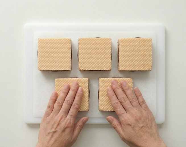 Huesitos caseros, capas crujientes cubiertas de chocolate