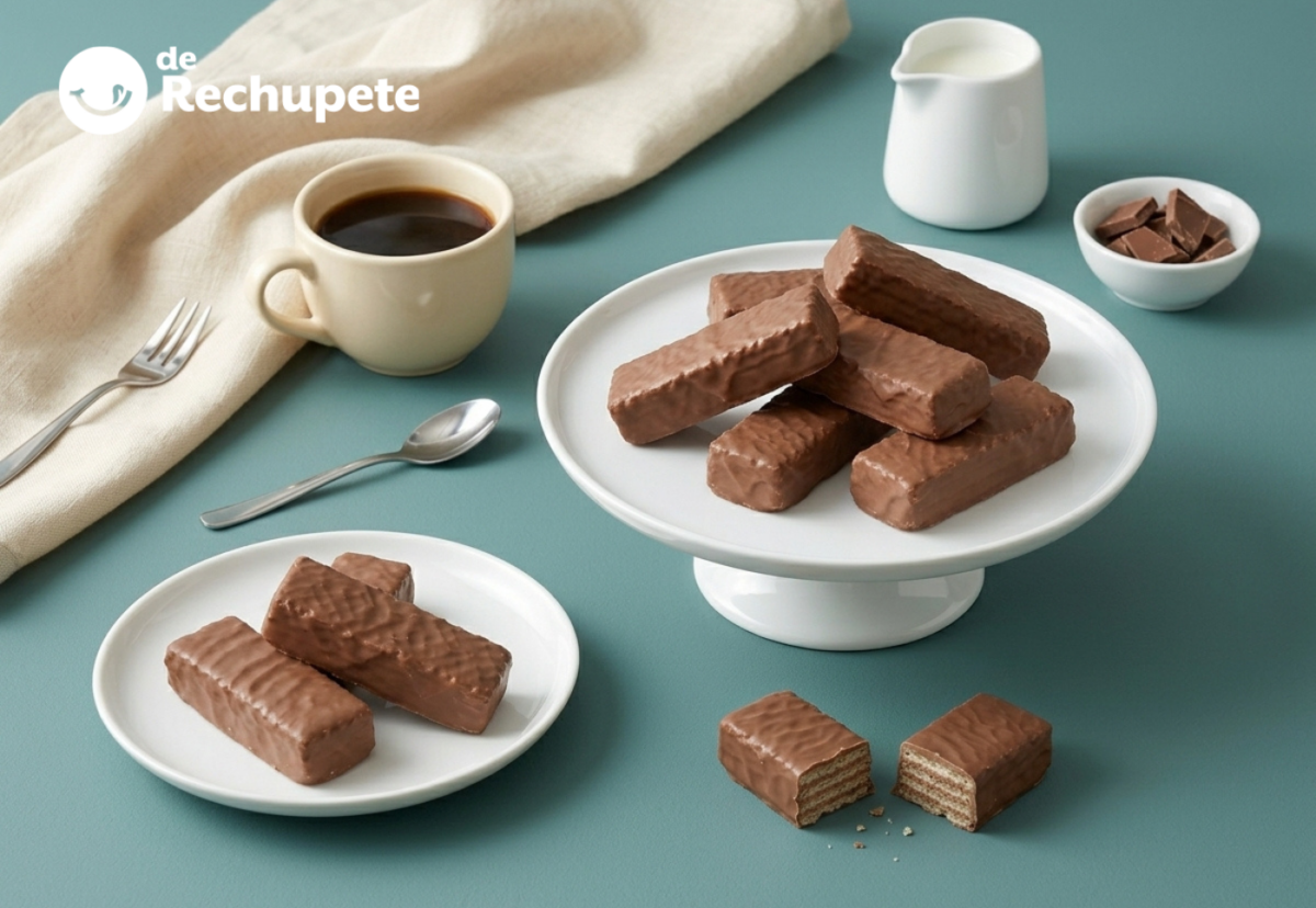 Huesitos caseros, capas crujientes cubiertas de chocolate