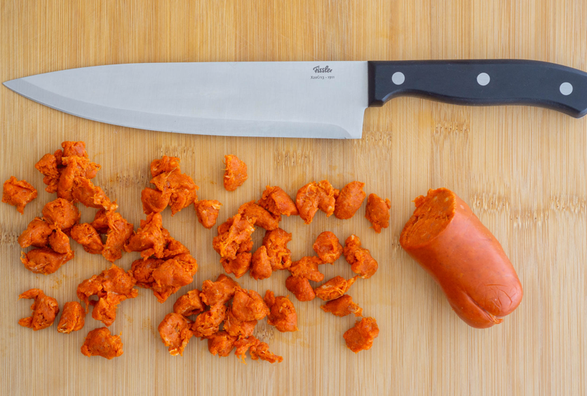Macarrones a la mallorquina con sobrasada, receta tradicional, cremosa y llena de sabor