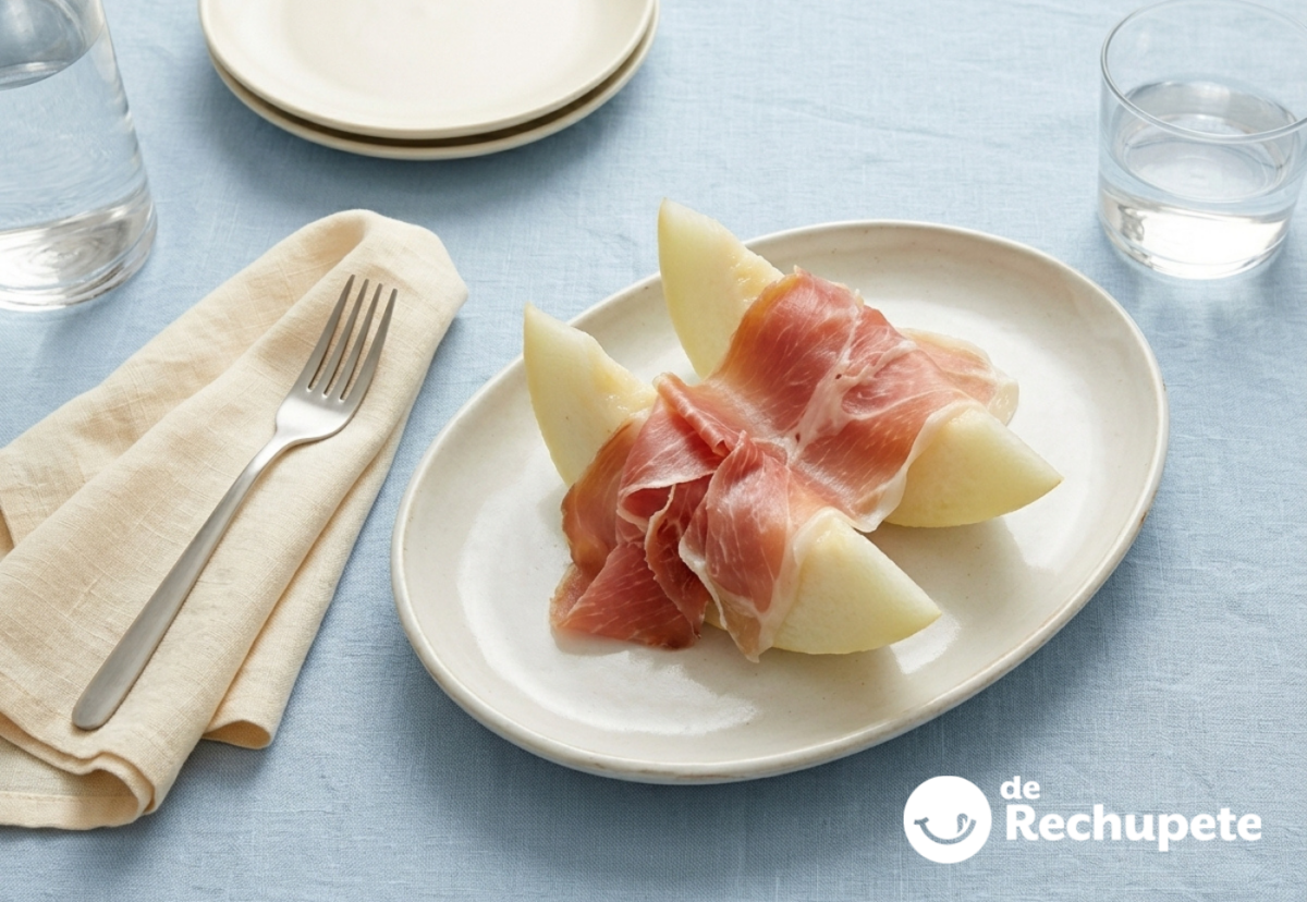 Melón con jamón clásico, la versión sencilla de toda la vida