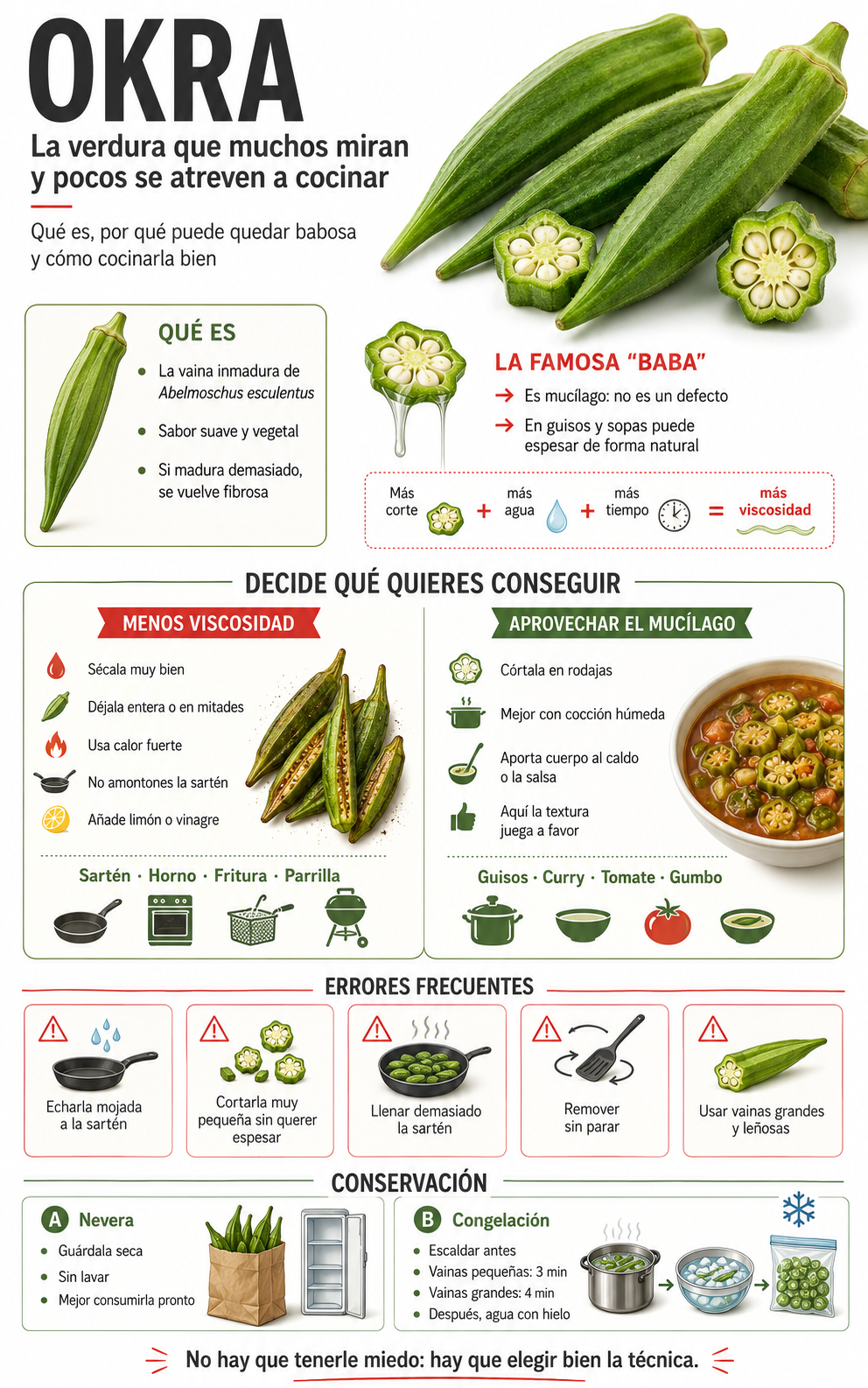 Okra. La verdura que muchos miran y pocos se atreven a cocinar