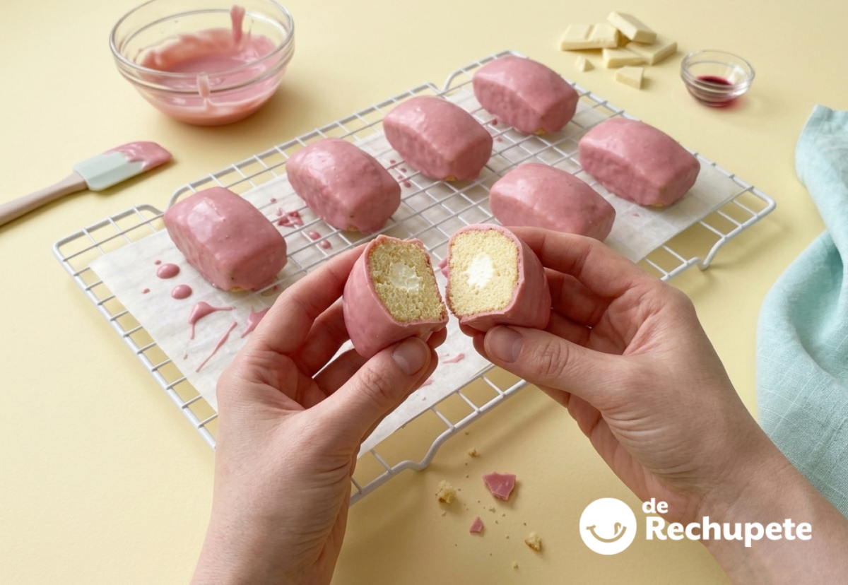 Pantera Rosa casera, el pastelito relleno con cobertura crujiente