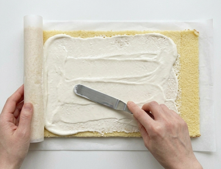 Phoskitos caseros, el pastelito enrollado con crema y cobertura de chocolate