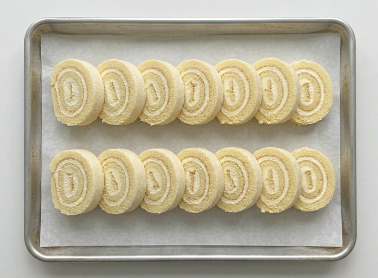 Phoskitos caseros, el pastelito enrollado con crema y cobertura de chocolate