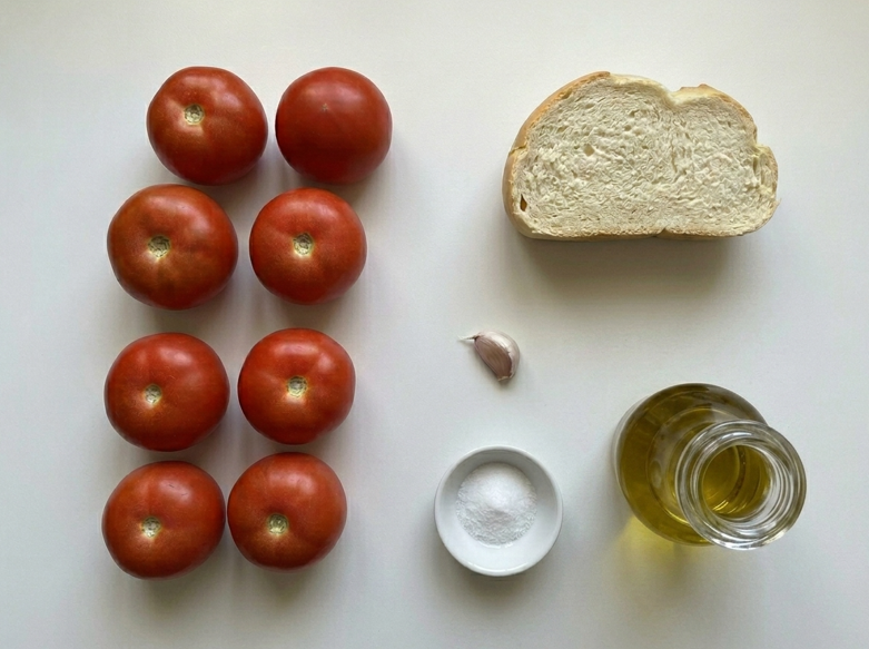 Salmorejo cordobés casero. Receta andaluza fácil paso a paso