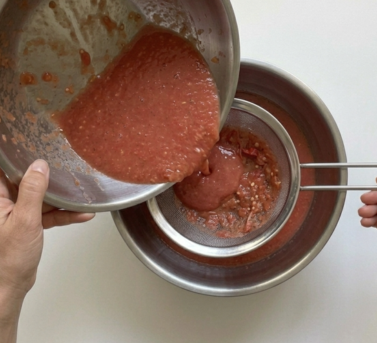Salmorejo cordobés casero. Receta andaluza fácil paso a paso